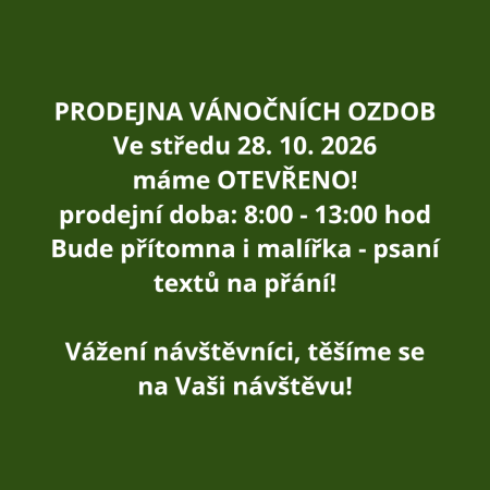 Svátek 28.10.2026 máme OTEVŘENO!