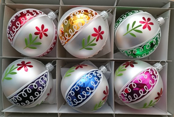 KOULE, SKLENĚNÁ, HLADKÁ, BARVA ASS, LESK/MAT, BAREVNÝ DEKOR