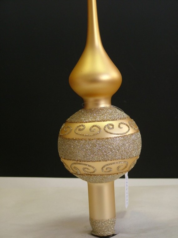 ŠPICE 1-KULOVÁ,  ZLATÝ MAT, SYPANÝ DEKOR