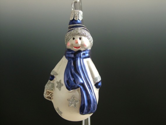 SNĚHULÁK S LUCERNOU, FORMA, MAT, BAREVNÝ, DEKOR