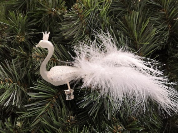 LABUŤ MALÁ S KORUNKOU, FORMA, PRŮHLEDNÁ, BÍLÁ