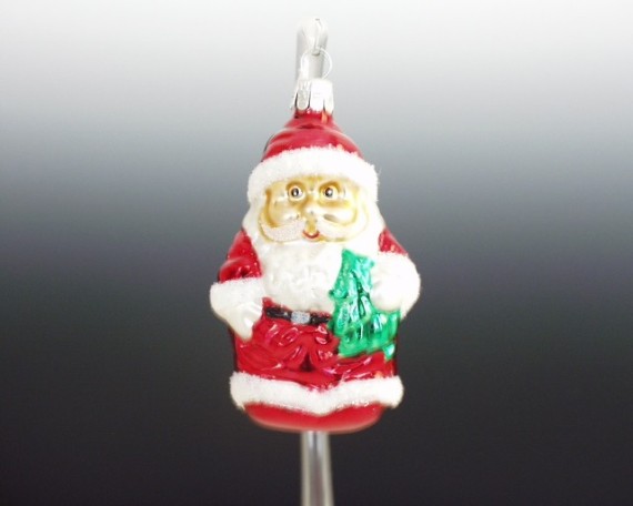 MIKULÁŠ SE STROMKEM, FORMA, ČERVENÝ, MAT/LESK, DEKOR