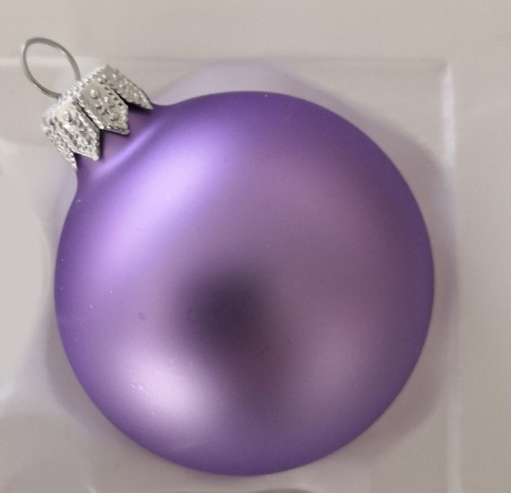 KOULE, SKLENĚNÁ, HLADKÁ, SVĚTLE FIALOVÁ, MAT, BEZ DEKORU