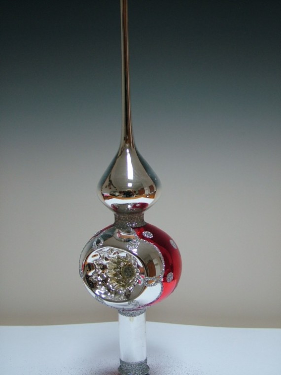 ŠPICE 1-KULOVÁ, ČERVENÁ, LESK, DEKOR