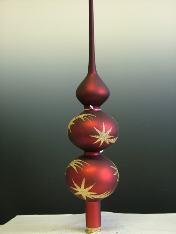 ŠPICE 2-KULOVÁ, BORDÓ, MAT, DEKOR