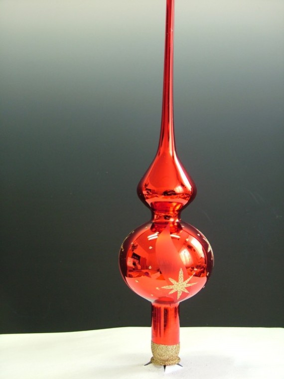 ŠPICE 1-KULOVÁ, ČERVENÁ, LESK, DEKOR