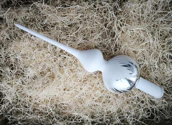 ŠPICE 1-KULOVÁ, STŘÍBRNÁ, BÍLÝ DEKOR