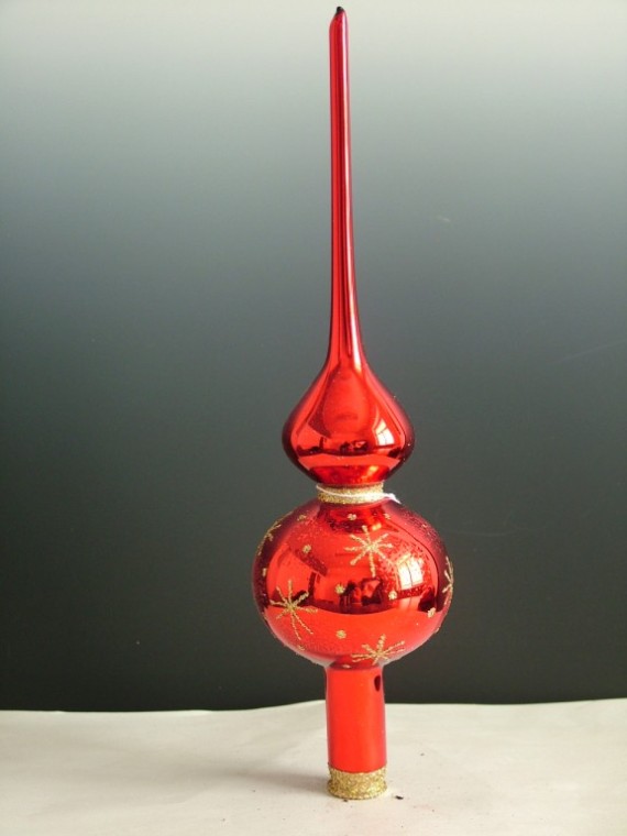 ŠPICE 1-KULOVÁ, ČERVENÁ, LESK, DEKOR