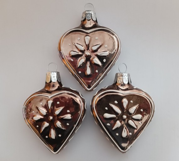 SRDCE PERNÍK, FORMA, PLOCHÉ, LESK, PLAST. DEKOR