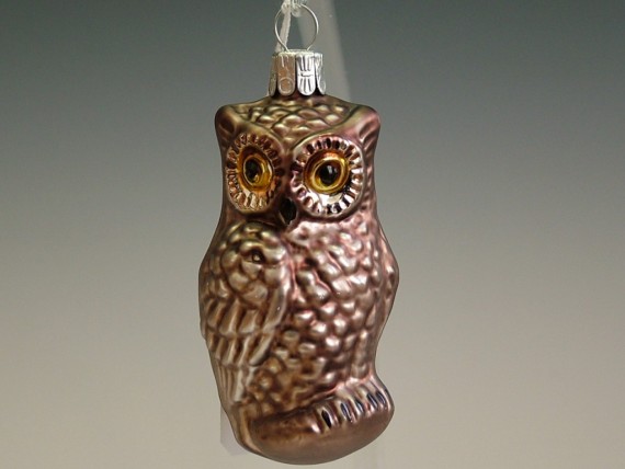 SOVA, FORMA, TMAVĚ HNĚDÁ, MAT, DEKOR