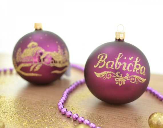 KOULE TM. FIALOVÁ, MAT, CHALOUPKA, ZLATÝ POSYP