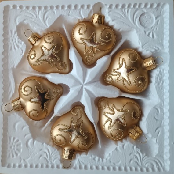 SRDCE, FORMA, HLADKÉ, ZLATÉ, MAT, DEKOR