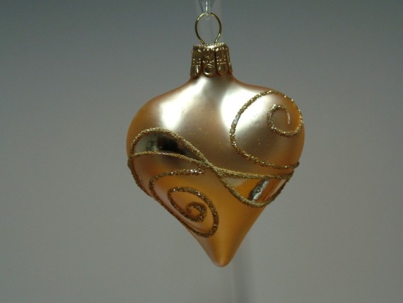 SRDCE, FORMA, HLADKÉ, ZLATÉ, MAT, DEKOR