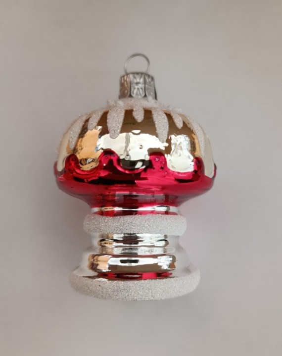 DORT NA STŘÍBRNÉM PODSTAVCI, forma, lesk/mat, barevný dekor