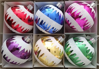 KOULE, BARVA ASS, LESK, MALOVANÝ BÍLÝ DEKOR