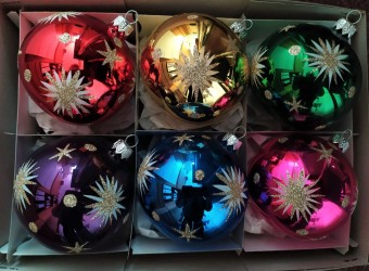 KOULE, BARVA ASS, LESK, MALOVANÝ ZLATÝ DEKOR