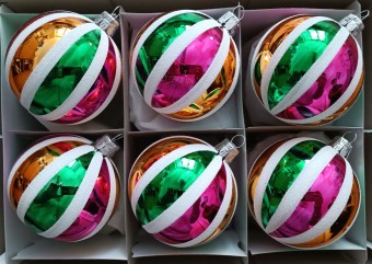 KOULE, SKLENĚNÁ, HLADKÁ, LESK, BARVA ASS, DEKOR