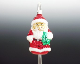 MIKULÁŠ SE STROMKEM, FORMA, ČERVENÝ, MAT/LESK, DEKOR