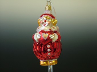 KLAUN SE SRDÍČKEM, FORMA, BAREVNÝ, MAT, DEKOR