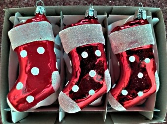 PONOŽKA, FORMA, ČERVENÁ, LESK, DEKOR