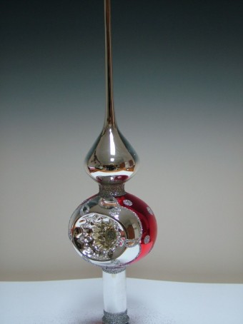 ŠPICE 1-KULOVÁ, ČERVENÁ, LESK, DEKOR