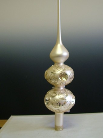 ŠPICE 2-KULOVÁ PÍCHANÁ, ŠAMPAŇ, MAT, DEKOR