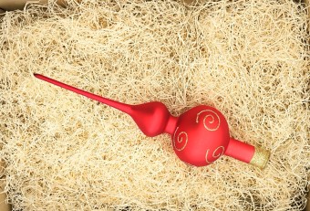 ŠPICE 1-KULOVÁ, HLADKÁ, ČERVENÁ, MAT, DEKOR