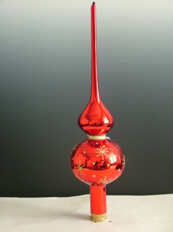 ŠPICE 1-KULOVÁ, ČERVENÁ, LESK, DEKOR