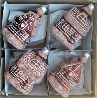 PERNÍK, CHALOUPKA SE STROMKEM, forma, hnědý mat, tmavý dekor