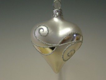 SRDCE, FORMA, HLADKÉ, BÍLÉ, MAT, DEKOR