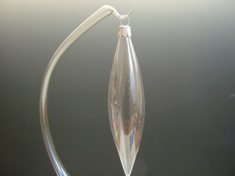 RAKETA, SKLENĚNÁ OZDOBA, ČIRÁ, BEZ DEKORU